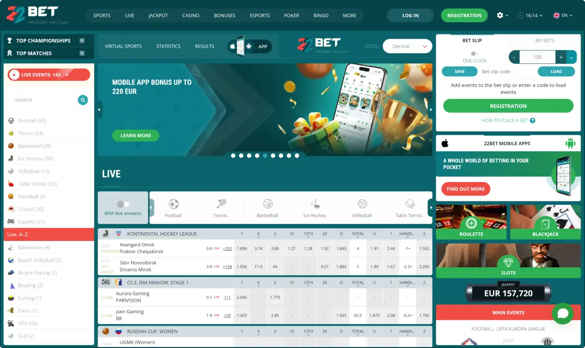 22Bet Sport 22Bet Sport